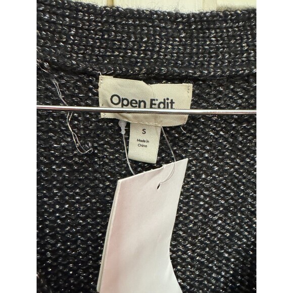 Open Edit Button Cardigan Sweater Gray Size Small - Picture 2 of 7